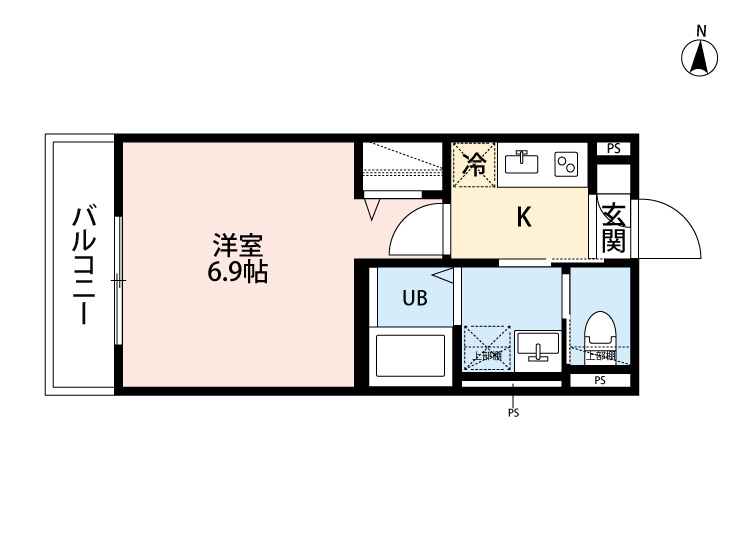 ｒｏｂｏｔ　ｈｏｍｅ　前原Ⅱ 102号室 間取り