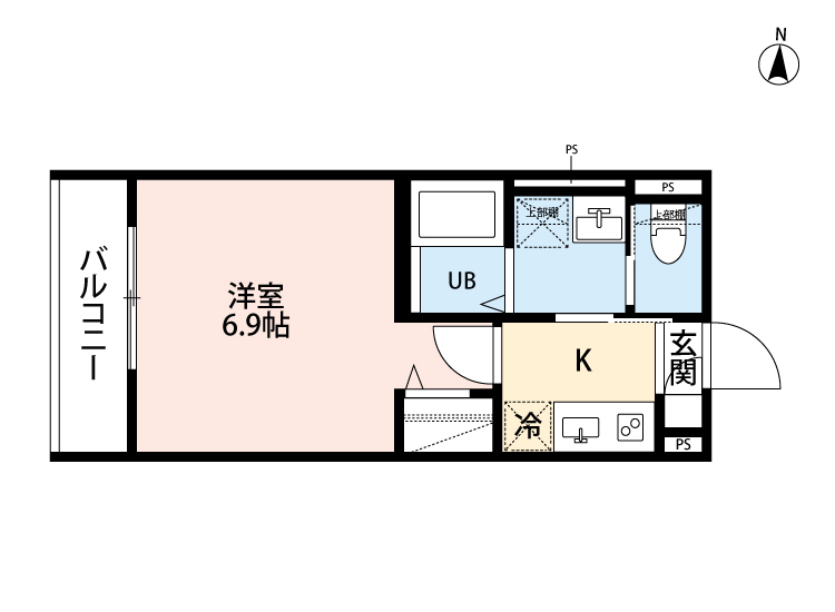 ｒｏｂｏｔ　ｈｏｍｅ　前原Ⅱ 201号室 間取り