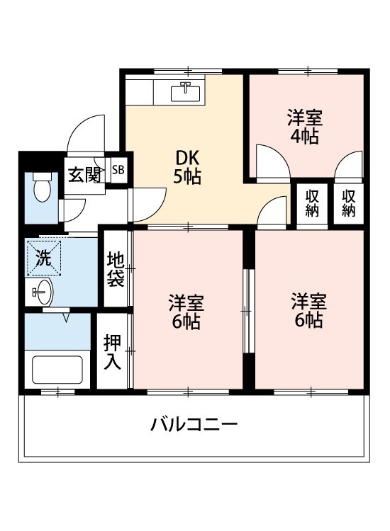 アネックス津田沼Ａ棟 303号室 間取り