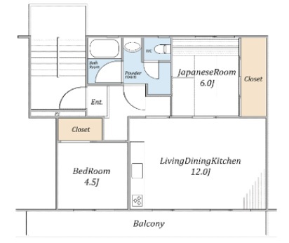 小室ハイランドＣ－１７号棟 402号室 間取り