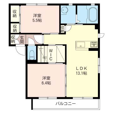 ラ　ヴェール 202号室 間取り