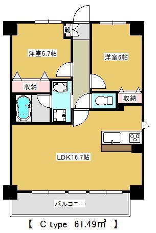 グレースＫ津田沼 503号室 間取り