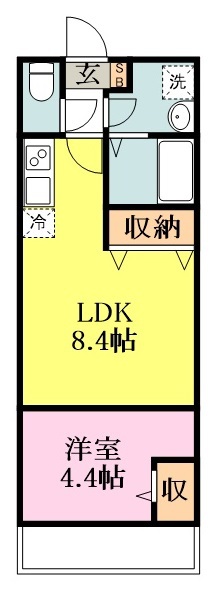 ジーメゾン八千代オトヌ 303号室 間取り