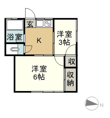 福美荘 101号室 間取り
