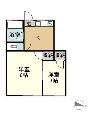 福美荘 102号室 間取り