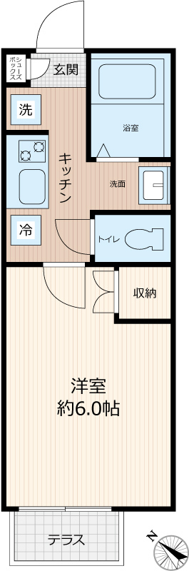 パステールグラン八千代台 103号室 間取り
