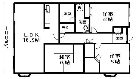 パラシオ 403号室 間取り