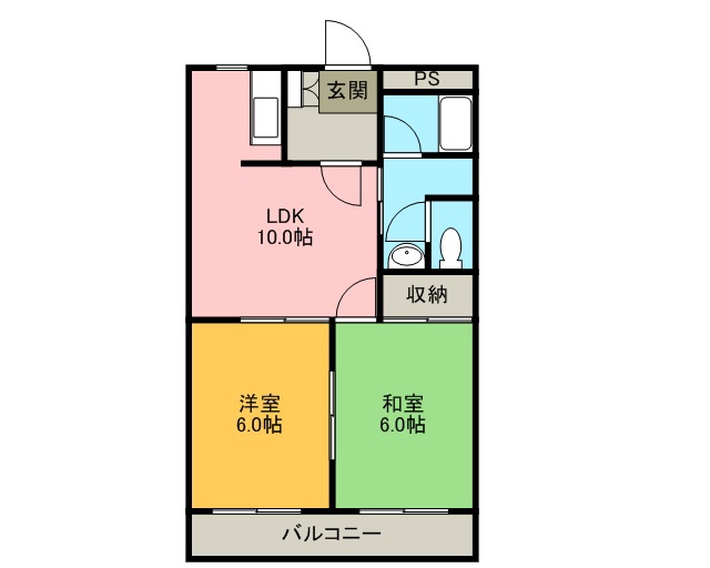 ユーカリハイツ 203号室 間取り