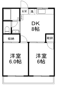 グリーンハイツＢ 203号室 間取り