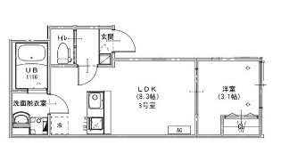 ＫＥＩＡＩ　ＲＥＳＩＤＥＮＣＥ　北習志野Ⅱ 103号室 間取り