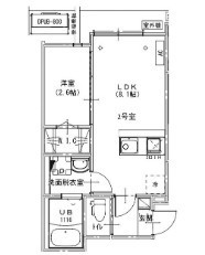 ＫＥＩＡＩ　ＲＥＳＩＤＥＮＣＥ　北習志野Ⅱ 202号室 間取り