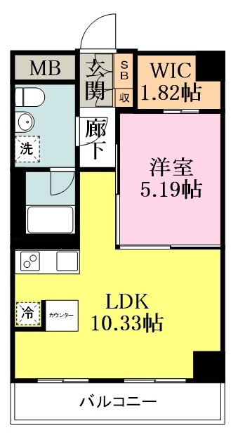 ダイワティアラ村上Ⅲ 801号室 間取り