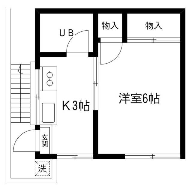 松丸ハイツ 201号室 間取り