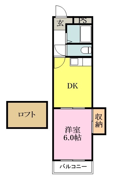 パレス八千代台 206号室 間取り