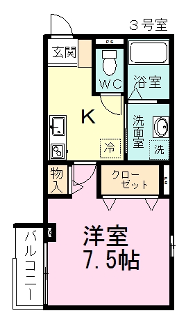 クオーレ薬円台 303号室 間取り