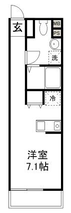 プリズム東習志野Ｂ棟 101号室 間取り