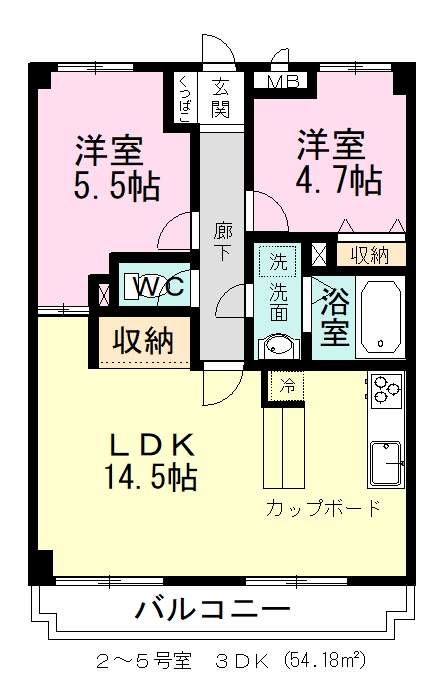 ラ・フォレ薬円台 702号室 間取り