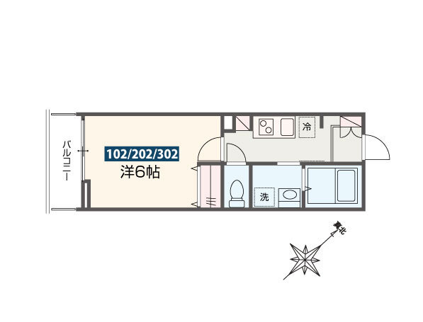 ＭＥＬＤＩＡ八千代台Ⅱ 102号室 間取り
