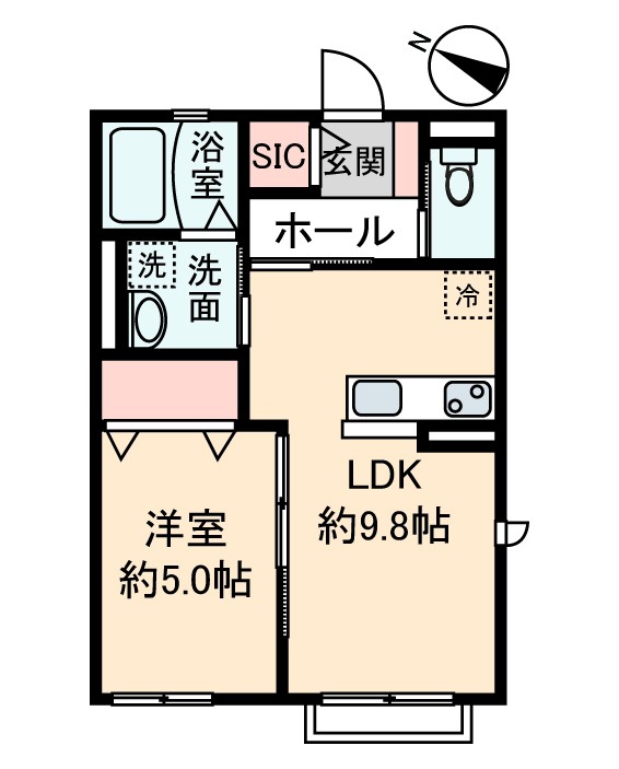 ルーチェ 201号室 間取り