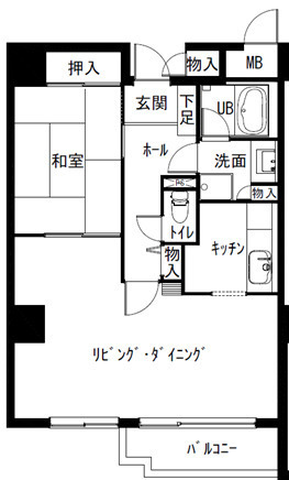 シティパーク津田沼 1104号室 間取り