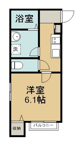 クオンタムコート 205号室 間取り