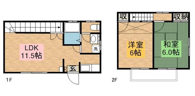 コウノハイツⅠ 101号室 間取り