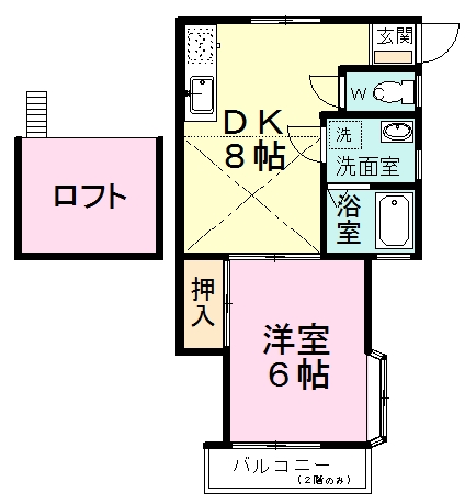 ウエストピア高根 202号室 間取り