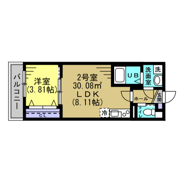 Ｄｏｍｕｓ　Ｆｅｌｉｃｉｔａｓ勝田台 102号室 間取り
