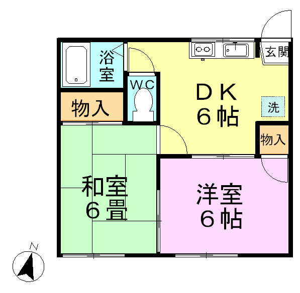 ベルハイム 102号室 間取り