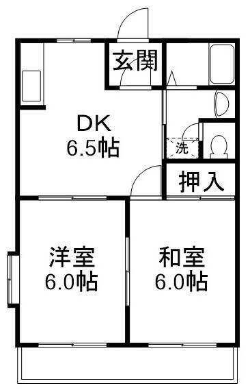 ライトフィールド 202号室 間取り