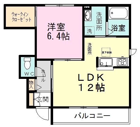 ベルツリー 103号室 間取り
