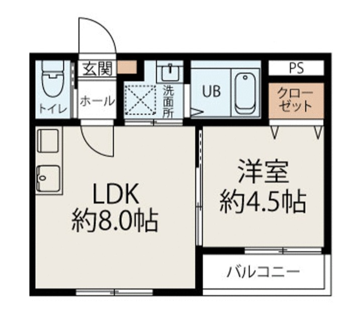 ＭＩＫＩＨＯＵＳＥ南三咲 201号室 間取り
