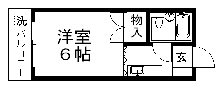 グリーンハイツ 107号室 間取り