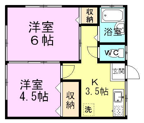 モンブラン 202号室 間取り
