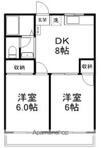 グリーンハイツＢ 203号室 間取り