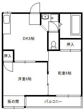 クレスト津田沼Ｂ棟 202号室 間取り