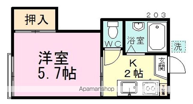ドエル習志野 203号室 間取り