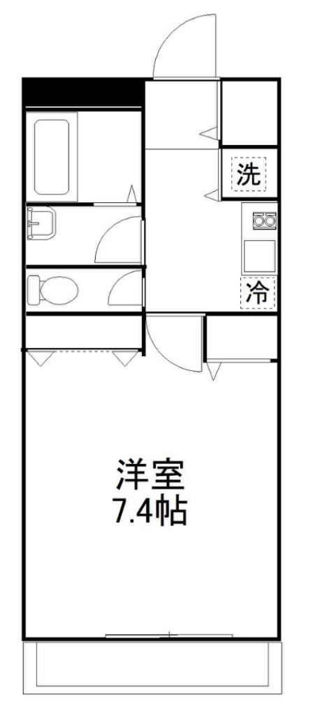 ＳＴＵＤＩＯ－ＦＬＡＴ　ＳＨＩＢＡＹＡＭＡ 107号室 間取り