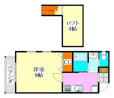 メルローズプレイスⅡ 203号室 間取り