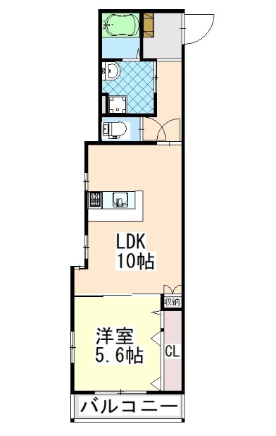 Ｅｖｅｒ　Ｏｎｅ 209号室 間取り