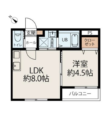 ＭＩＫＩＨＯＵＳＥ南三咲 101号室 間取り