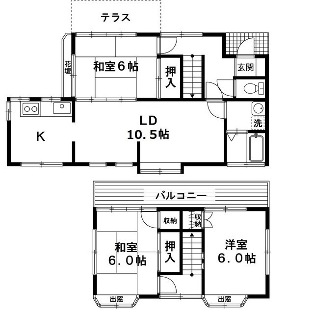 紫関貸家№２ 間取り