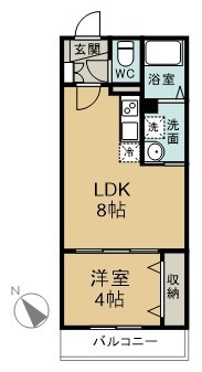 Ｅｒｉｕ（エリウ） 206号室 間取り