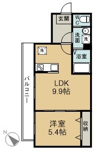 Ｅｒｉｕ（エリウ） 101号室 間取り