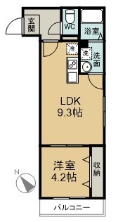 Ｅｒｉｕ（エリウ） 107号室 間取り