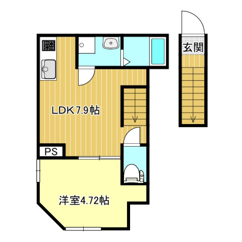 リベルテ村上 205号室 間取り