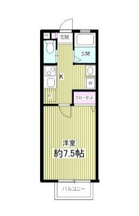 プリモフィオーレ B5(105)号室 間取り