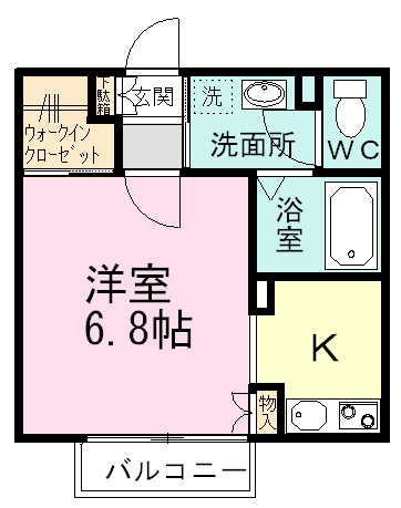 コトー習志野 203号室 間取り