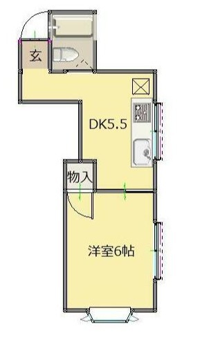 エステート実籾 202号室 間取り