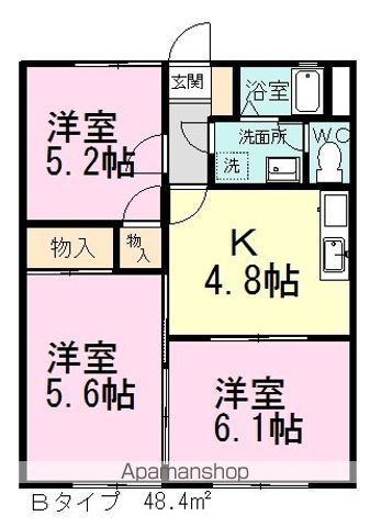ロジュマンＡ 102号室 間取り